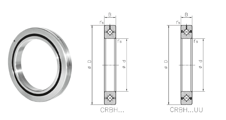 CRBH精密交叉滾柱軸承結(jié)構(gòu)圖